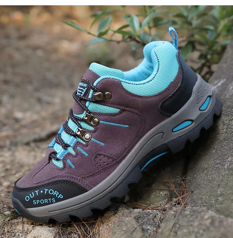 Professional Suede Leather Hiking Shoes Women 2022 Outdoor Trekking Shoes Mountain Sneakers Tracking Climbing Cheap