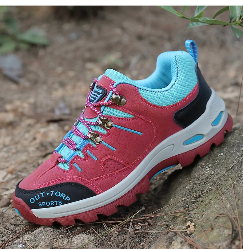 Professional Suede Leather Hiking Shoes Women 2022 Outdoor Trekking Shoes Mountain Sneakers Tracking Climbing Cheap