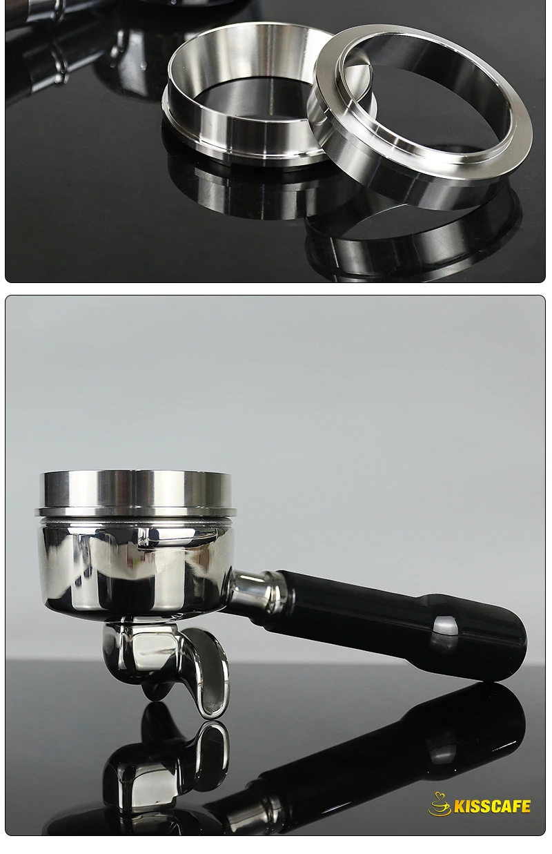 57MM 57.5MM Coffee Dosing Ring 304 Stainless Steel For Lelit Funnel Portafilter Coffee Accessories Espresso Barista Tools