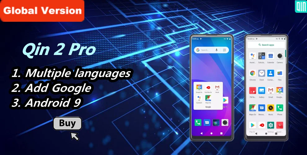 Hebrew Key Qin F21pro Google Play Android11,Touch Screen2.8Inch,3GB/32GB,4GB/64GB