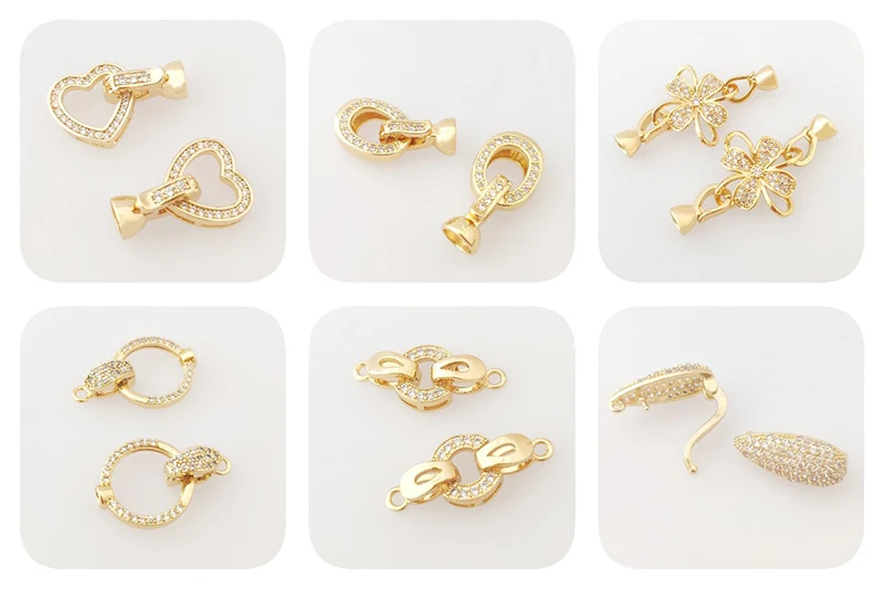 Brass Metal Beads Caps Spacer Beads For Bracelet Necklace Making Accessories 14K Real Gold Plated Separation Beads Wholesale