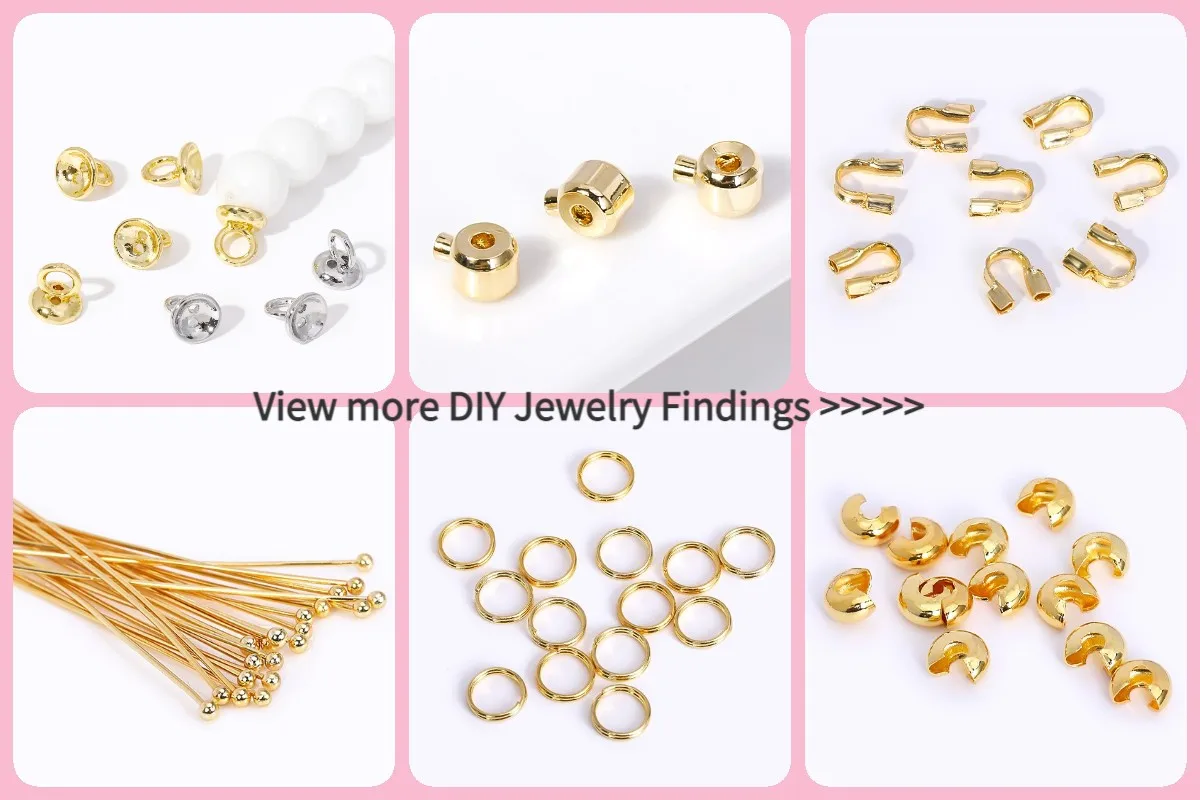 Brass Metal Beads Caps Spacer Beads For Bracelet Necklace Making Accessories 14K Real Gold Plated Separation Beads Wholesale