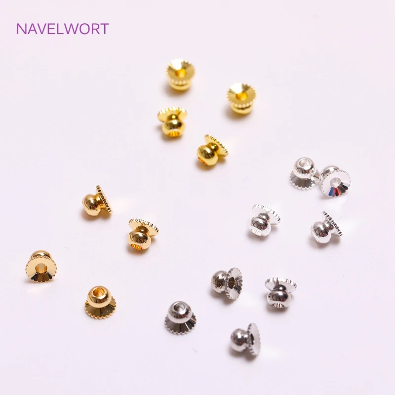 Brass Metal Beads Caps Spacer Beads For Bracelet Necklace Making Accessories 14K Real Gold Plated Separation Beads Wholesale