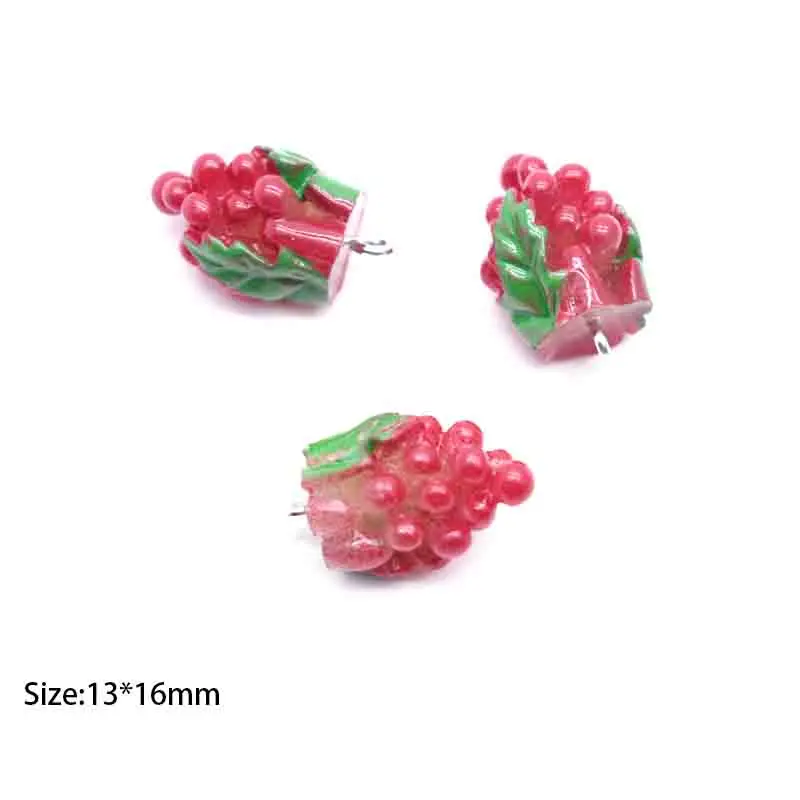 10pcs Fruits Oranges Grape Charms For Pendant DIY Earrings Necklace Jewelry Accessories Finding