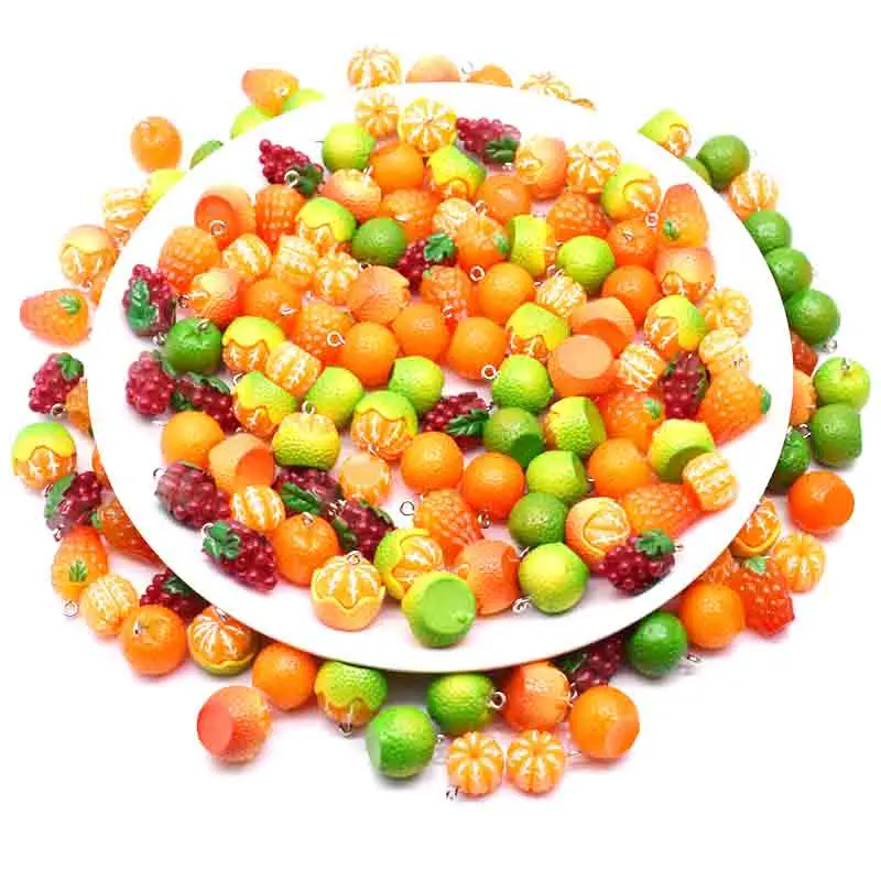 10pcs Fruits Oranges Grape Charms For Pendant DIY Earrings Necklace Jewelry Accessories Finding