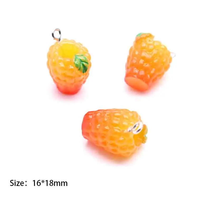 10pcs Fruits Oranges Grape Charms For Pendant DIY Earrings Necklace Jewelry Accessories Finding