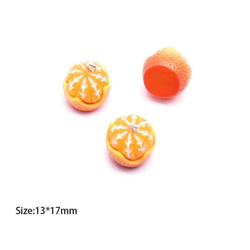 10pcs Fruits Oranges Grape Charms For Pendant DIY Earrings Necklace Jewelry Accessories Finding