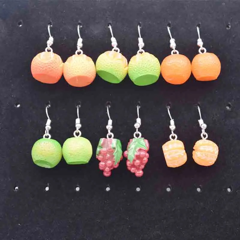 10pcs Fruits Oranges Grape Charms For Pendant DIY Earrings Necklace Jewelry Accessories Finding