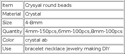 100/150PCS 4/6/8MM AB Color Crystal Round Glass Beads Faceted Beads for DIY Bracelets Necklace Pendants Jewelry Making Supplies