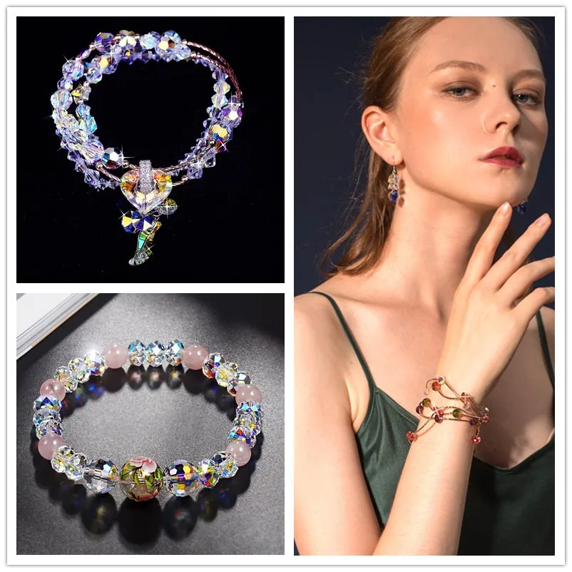 100/150PCS 4/6/8MM AB Color Crystal Round Glass Beads Faceted Beads for DIY Bracelets Necklace Pendants Jewelry Making Supplies