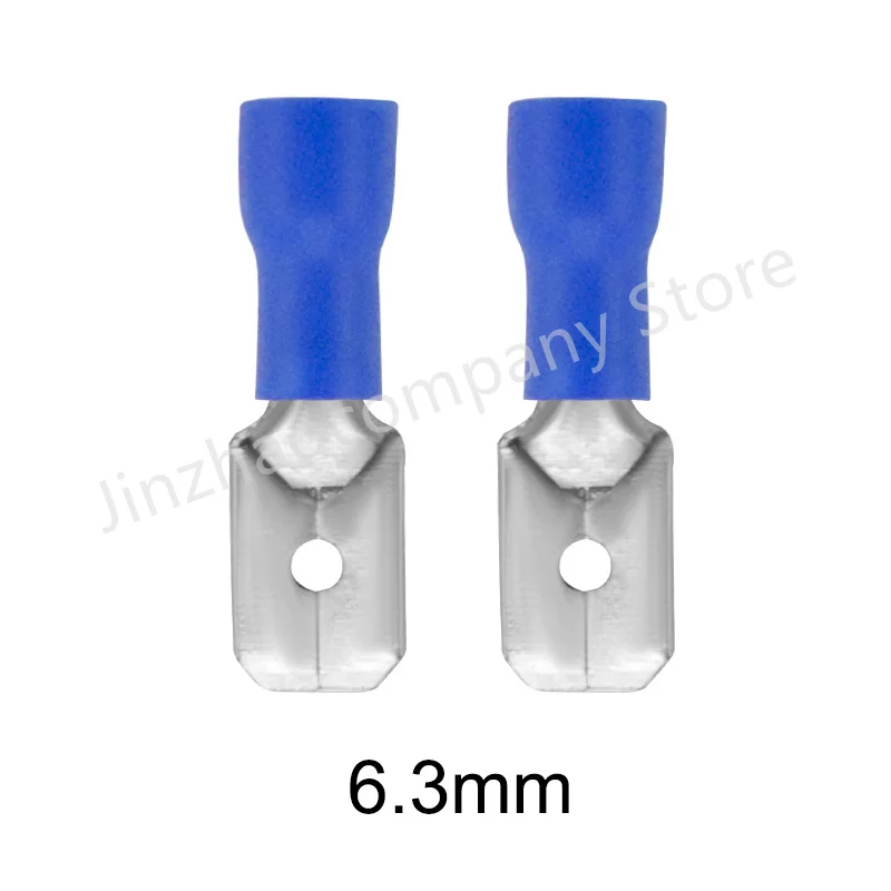 100/50/10pc Male Red blue yellow 2.8mm 4.8mm 6.3mm Insulated Electrical Crimp Terminal Spade Wire Connector Cable Wire Connector