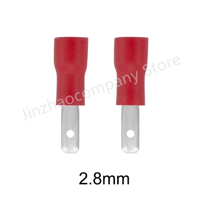 100/50/10pc Male Red blue yellow 2.8mm 4.8mm 6.3mm Insulated Electrical Crimp Terminal Spade Wire Connector Cable Wire Connector