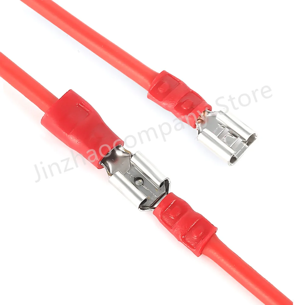 100/50/10pc Male Red blue yellow 2.8mm 4.8mm 6.3mm Insulated Electrical Crimp Terminal Spade Wire Connector Cable Wire Connector