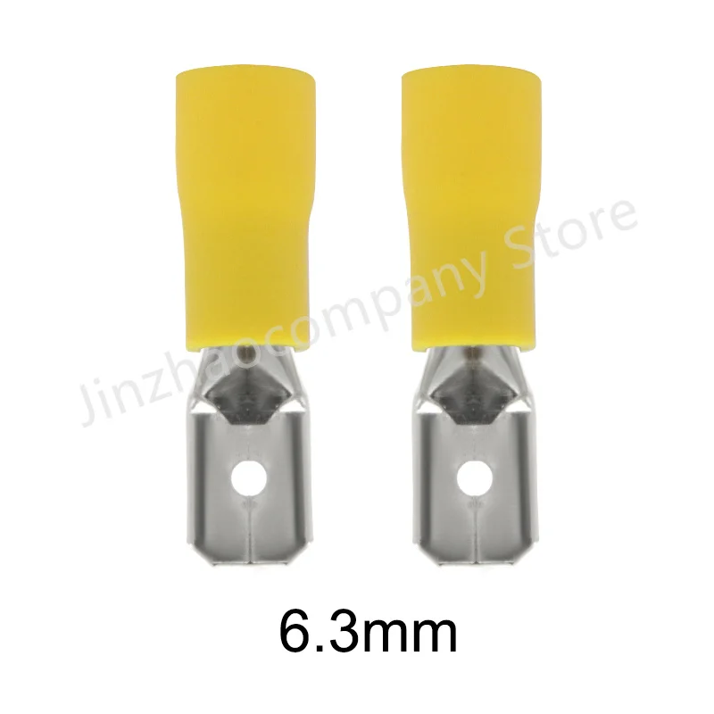 100/50/10pc Male Red blue yellow 2.8mm 4.8mm 6.3mm Insulated Electrical Crimp Terminal Spade Wire Connector Cable Wire Connector