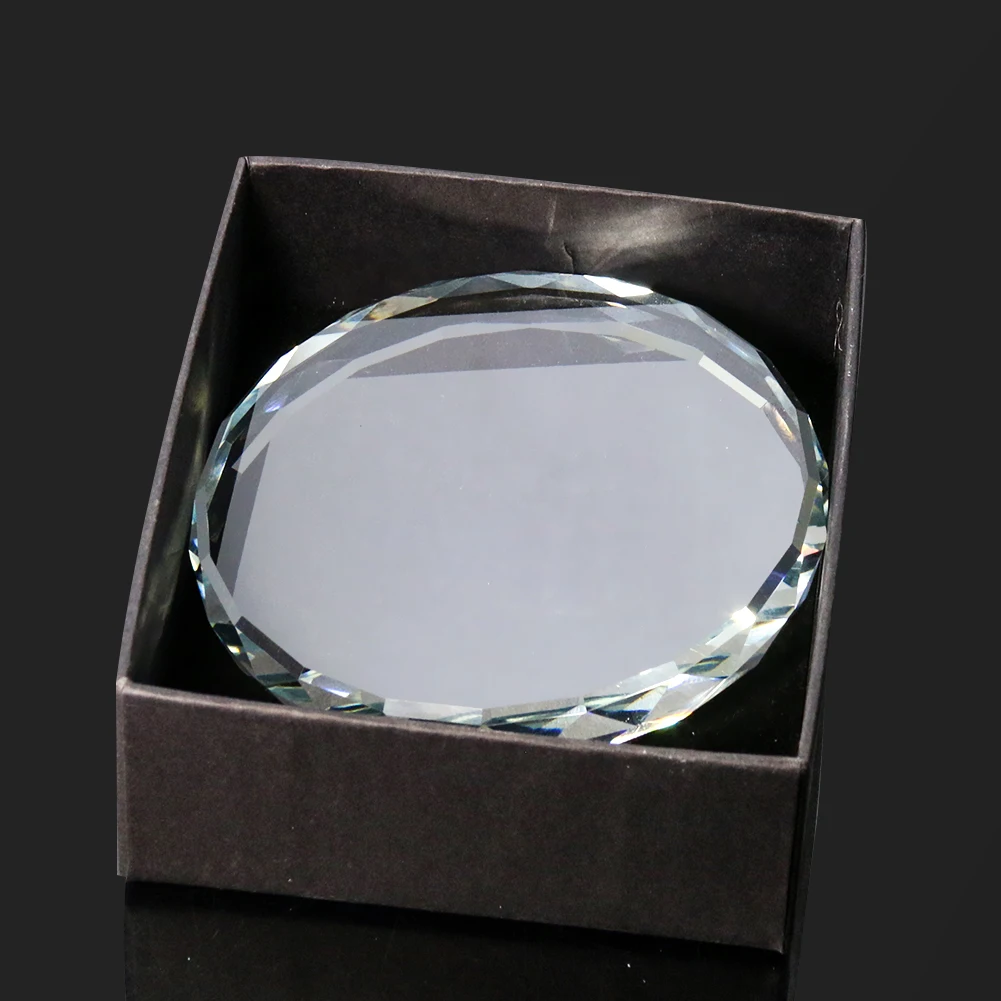 Transparent Round Crystal Glass Cube Base Craft Earrings Ring Jewelry Display Rack Paperweight Home Decor Accessories Gifts