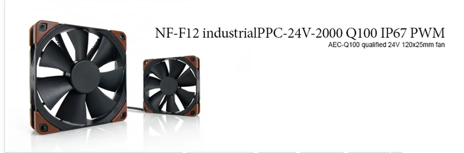 Noctua NF-F12 industrialPPC Case Fan Silent 120mm PWM 12V/24V 2000/3000RPM Computer High Performance CPU Cooling Fan
