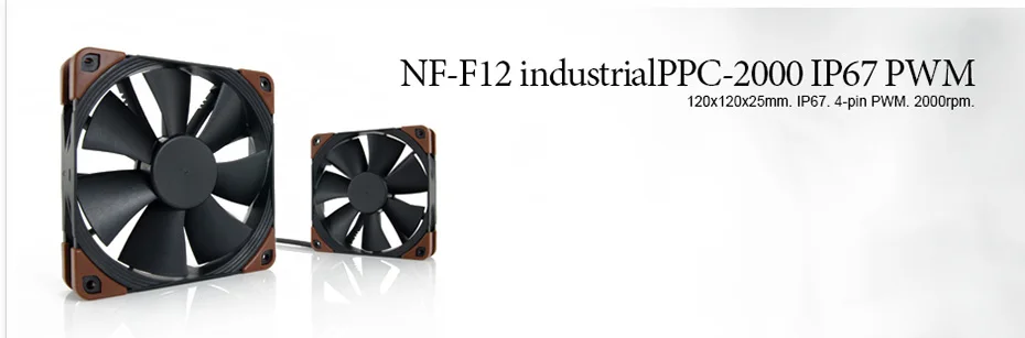 Noctua NF-F12 industrialPPC Case Fan Silent 120mm PWM 12V/24V 2000/3000RPM Computer High Performance CPU Cooling Fan
