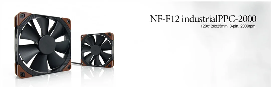 Noctua NF-F12 industrialPPC Case Fan Silent 120mm PWM 12V/24V 2000/3000RPM Computer High Performance CPU Cooling Fan