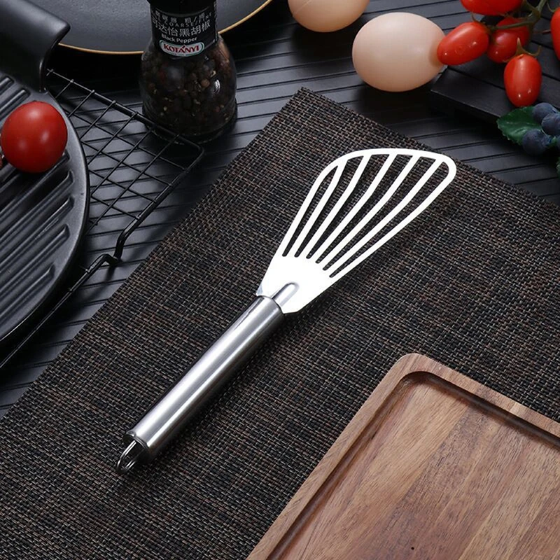 1PC Stainless Steel Slotted Fish Turner Spatula Flexible Kitchen Cooking Tools