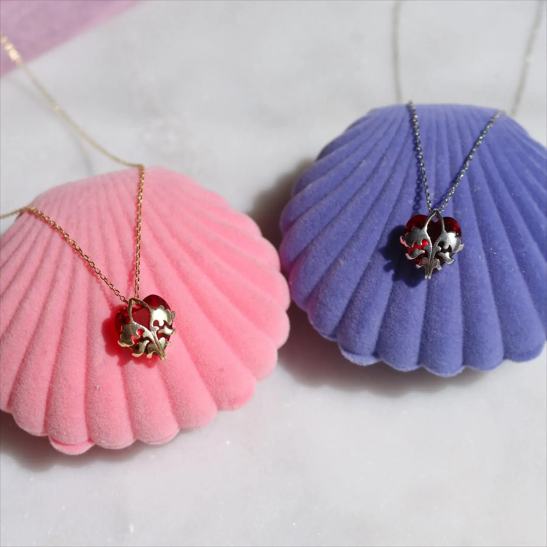 Bloom Heart Necklace, Jewelry For Woman Girl, Romantic Party Wedding Accessories, Red Peach Heart Pendant, Gold Plated,Choker