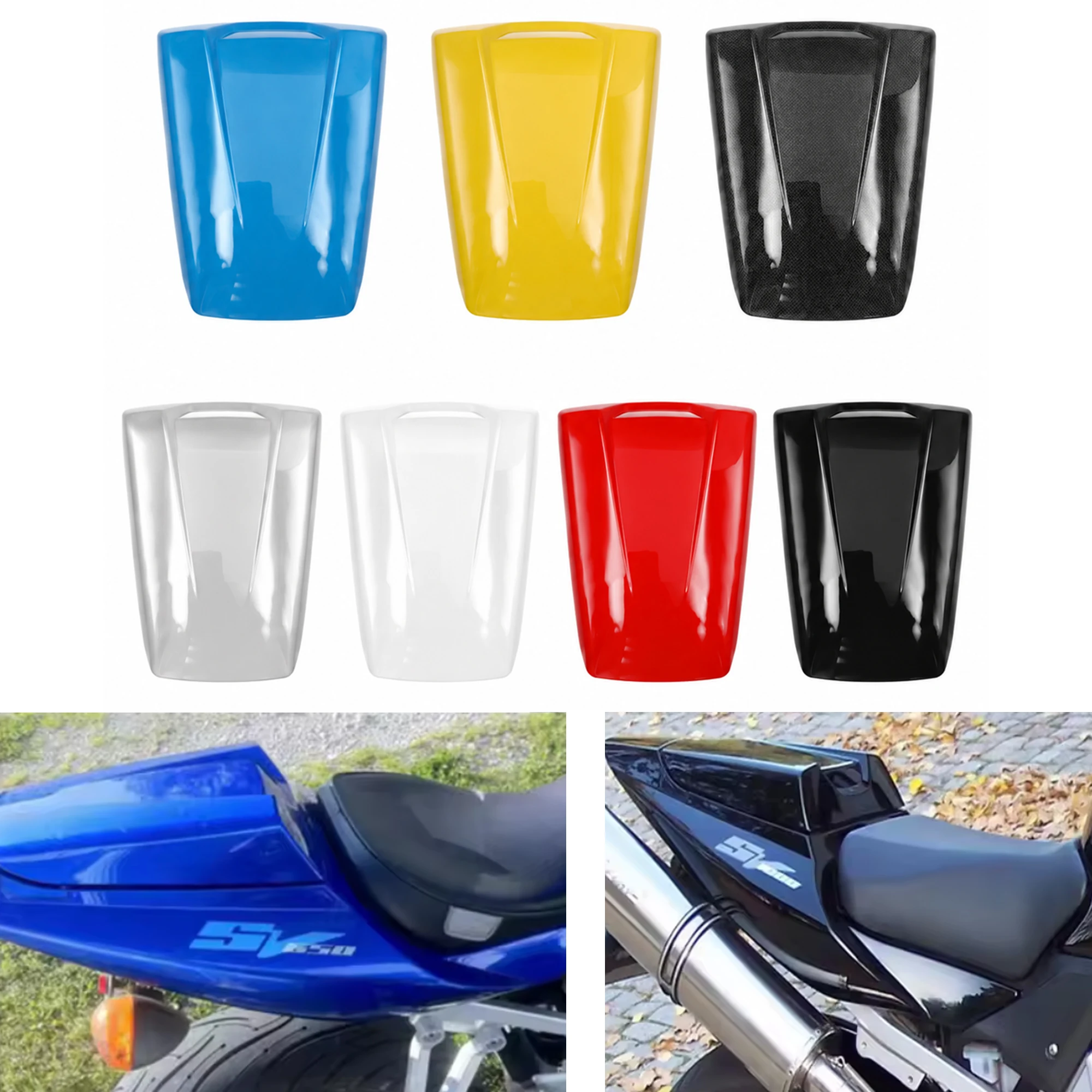 For SUZUKI SV650 SV1000 SV 650 1000 2003-2010 ABS Motorcycle Pillion Rear Seat Cover Passenger Cowl Solo Fairing