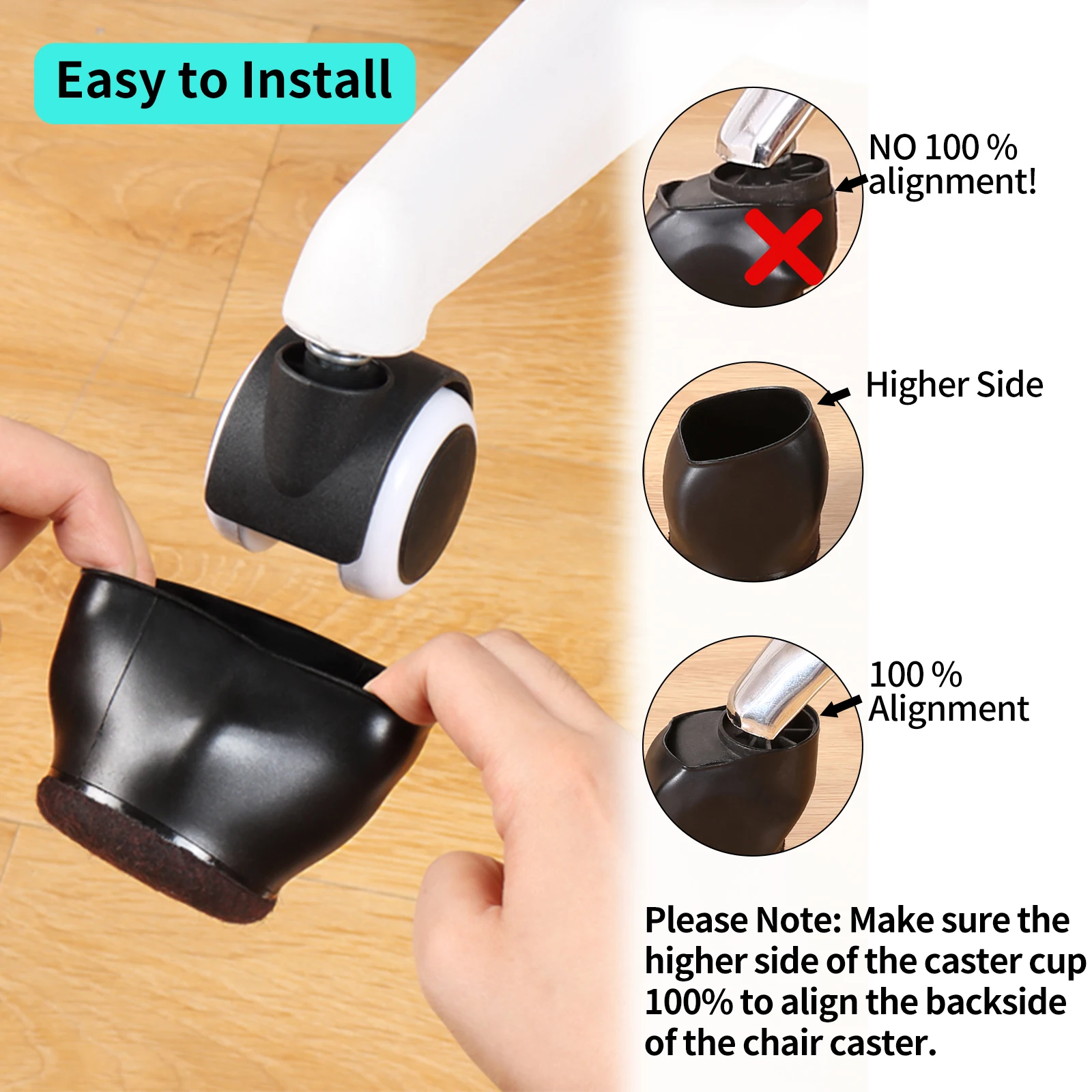 Felt Bottom Furniture Wheel Caster Cups Sofa Bed Office Chair Wheels Stopper Floor Protectors Covers Silicone Prevents Scratches