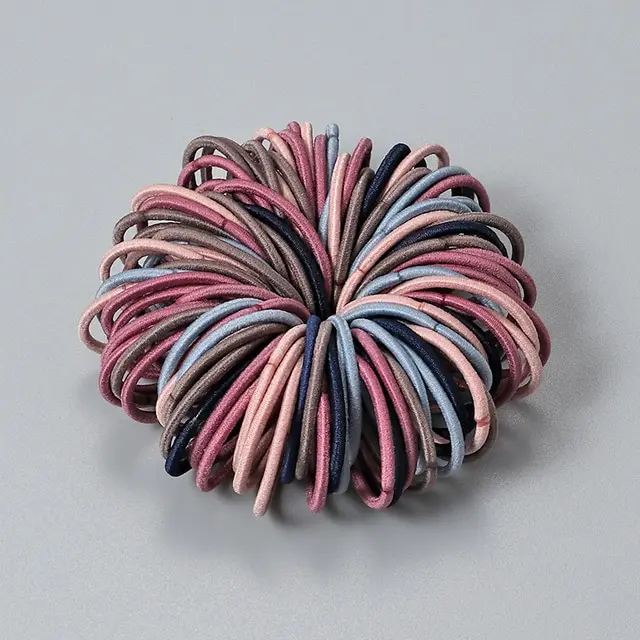 100pcs Hair Bands Girl Candy Color Elastic Rubber Band Hair Band Child Baby Headband Scrunchie Hair Accessories for Hair