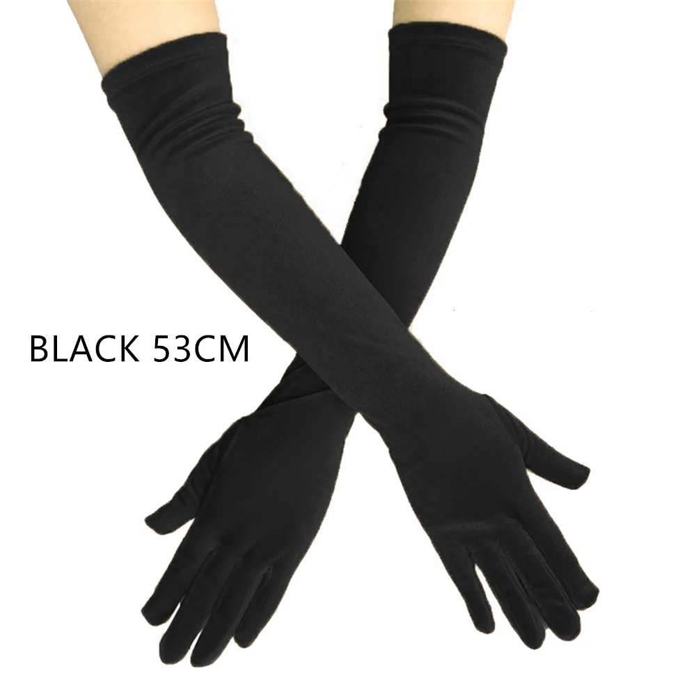 Multicolor 3 Lengths Noble Banquet Style Women Gold Velvet Long Dinner Dress Gloves Black Warm Elastic Driving Spring Autumn BK