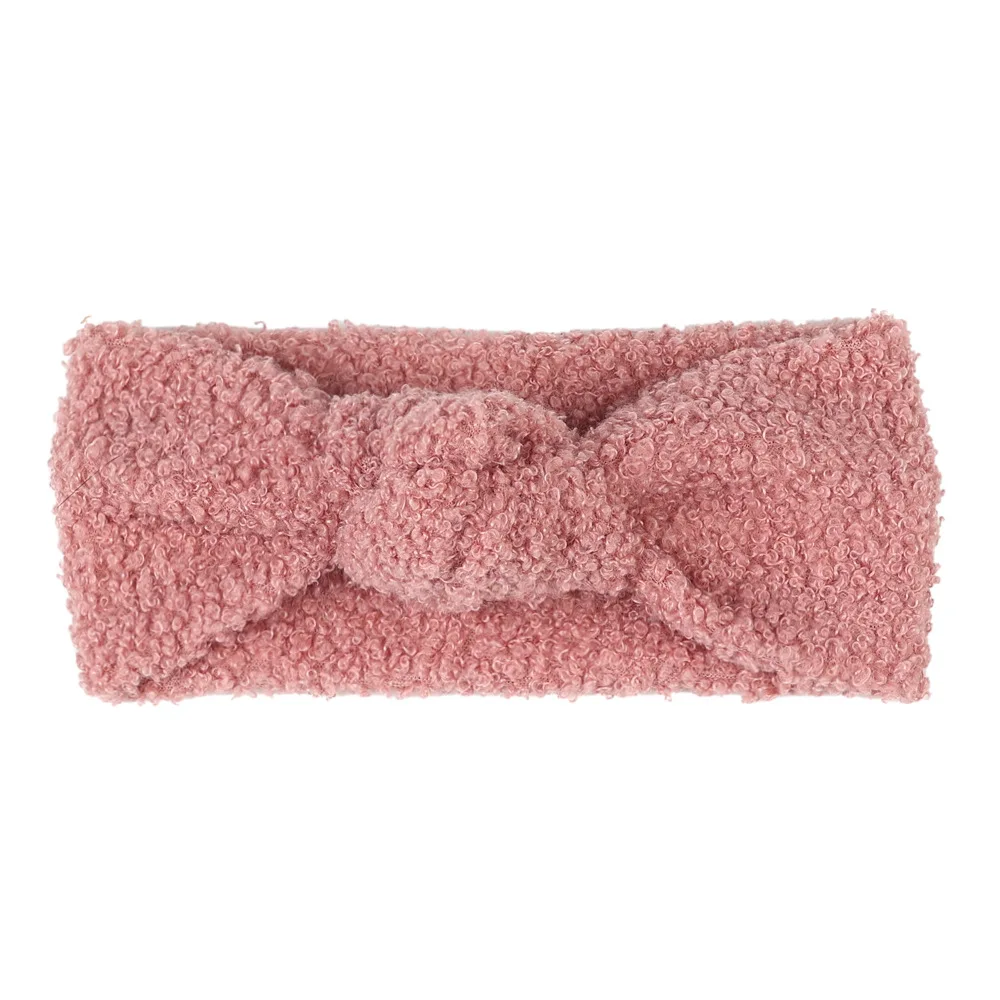 Baby Head Bands Teddy Fabric Headband Girl Hairband Knot Top Turban Children Hair Accessories Newborn Autumn Winter Headwrap