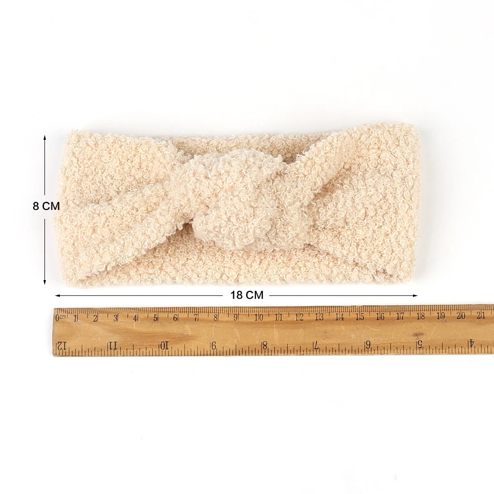 Baby Head Bands Teddy Fabric Headband Girl Hairband Knot Top Turban Children Hair Accessories Newborn Autumn Winter Headwrap