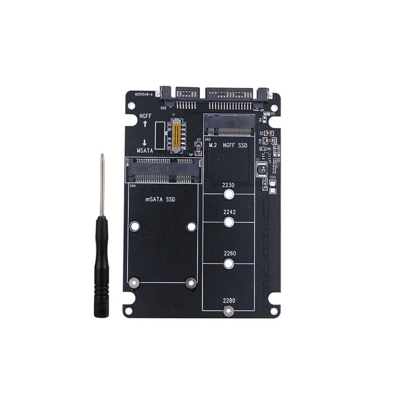 M2 SSD Case mSATA to USB Adapter mSATA Enclosure M.2 NGFF mSATA SSD To SATA 3.0 2.5 Adapter Riser Board M.2 Box Cable For Laptop