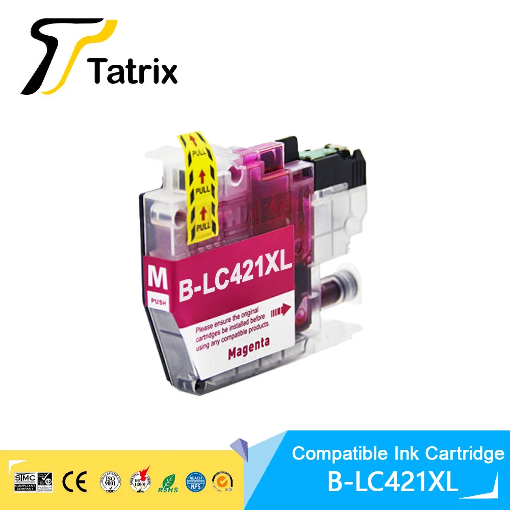 Tatrix High Capacity LC421XL LC421 421XL Compatible Ink Cartridge For Brother DCP-J1050DW MFC-J1010DW DCP-J1140DW Printer
