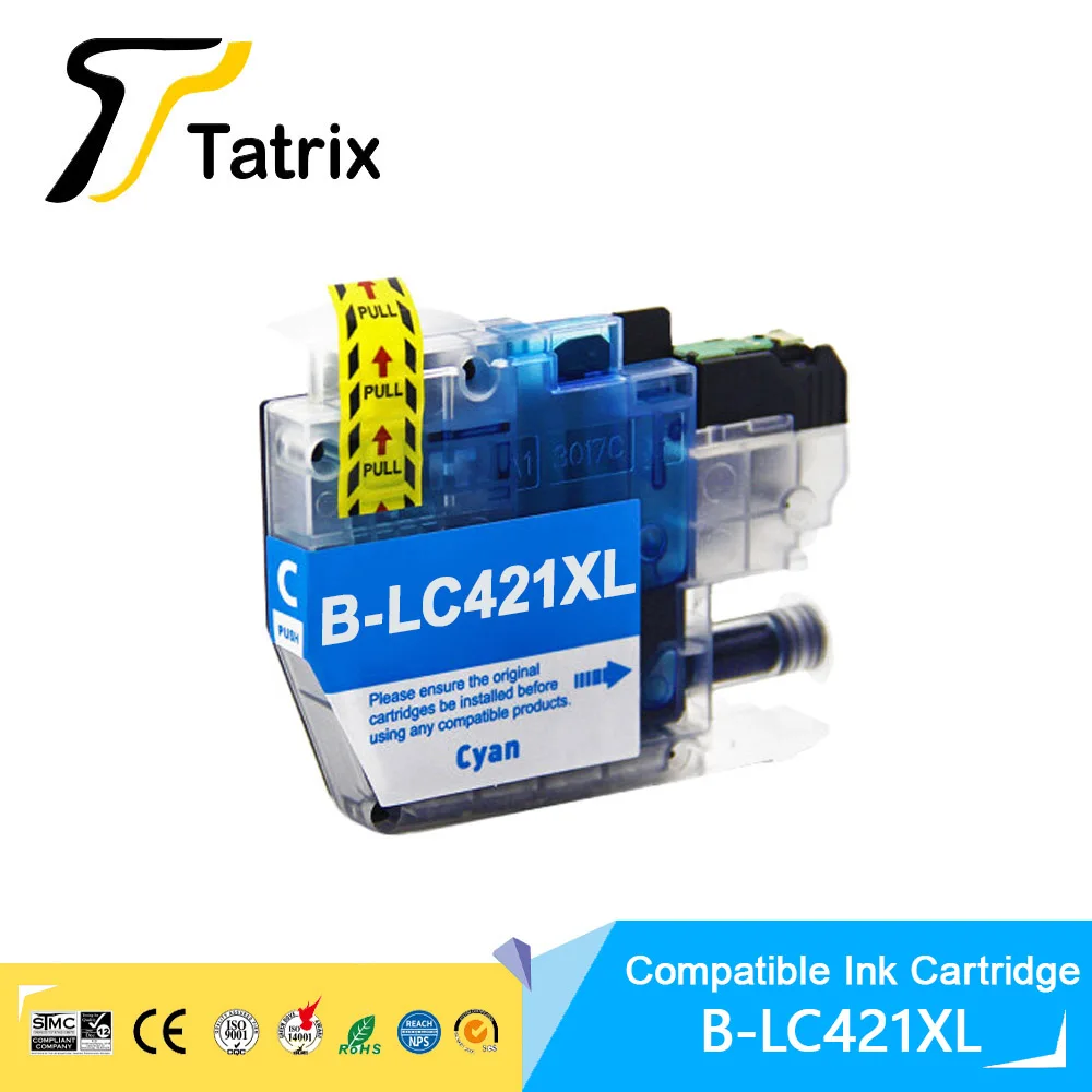 Tatrix High Capacity LC421XL LC421 421XL Compatible Ink Cartridge For Brother DCP-J1050DW MFC-J1010DW DCP-J1140DW Printer