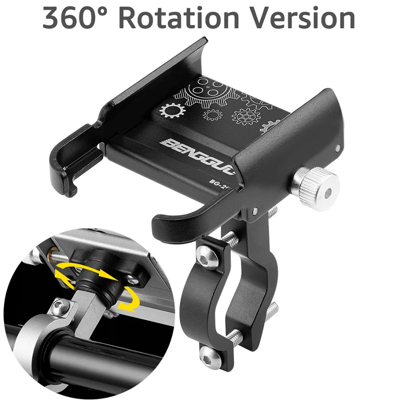 Untoom Motorcycle Scooter Phone Mount Stand Bicycle Holder Aluminum Alloy Adjustable Bike Phone Bracket Cycling Accessories