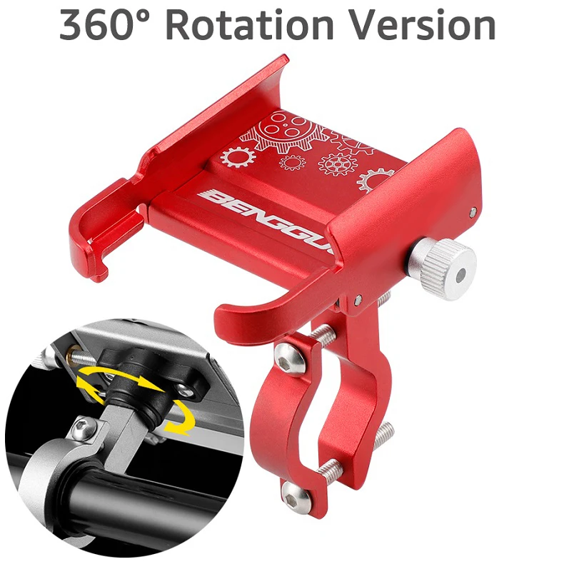 Untoom Motorcycle Scooter Phone Mount Stand Bicycle Holder Aluminum Alloy Adjustable Bike Phone Bracket Cycling Accessories