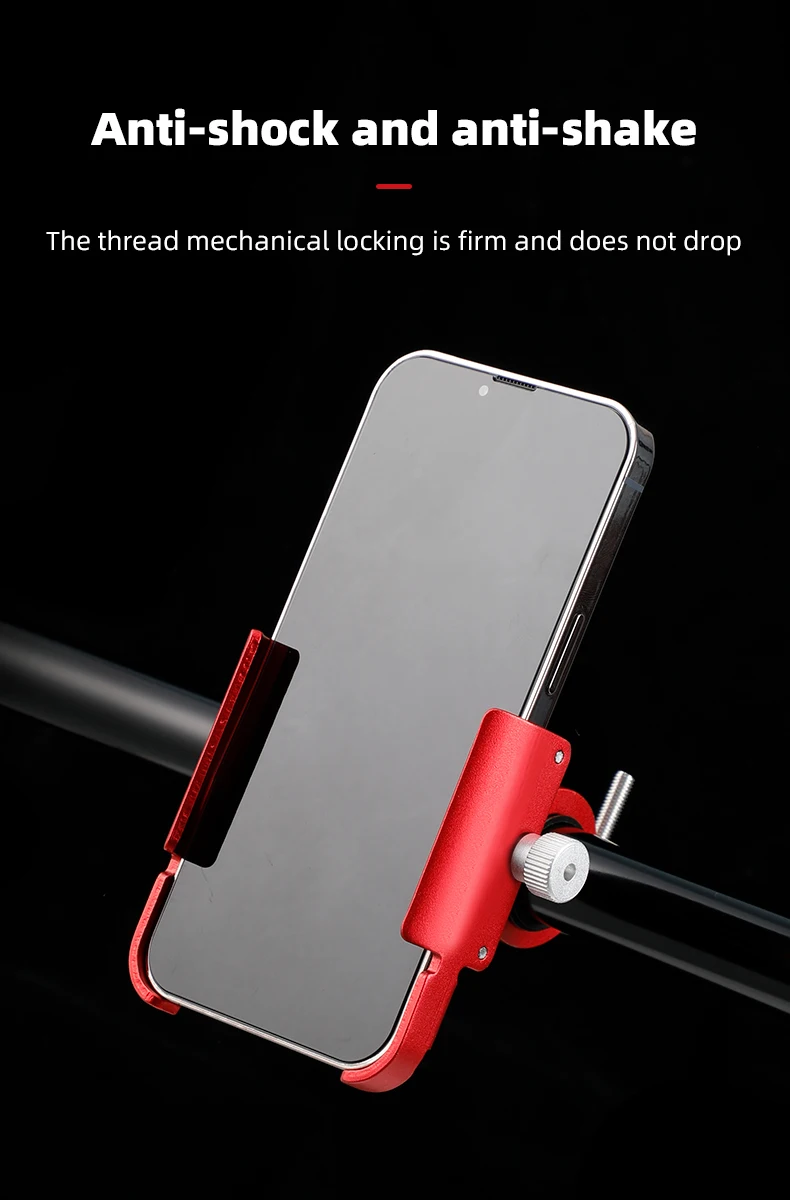 Untoom Motorcycle Scooter Phone Mount Stand Bicycle Holder Aluminum Alloy Adjustable Bike Phone Bracket Cycling Accessories