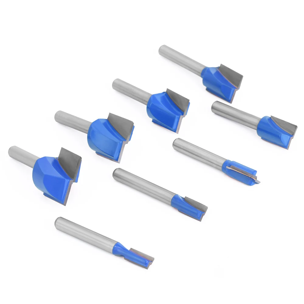 LAVIE 1pc 6mm 1/4 Shank Cleaning Bottom Bit Straight Router Bit Set Clean Milling Cutter Woodworking Power Machine MC0603