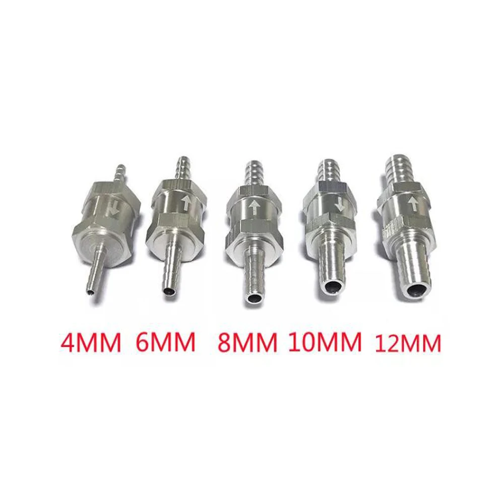 4mm 6mm 8mm 10mm 12mm One Way Fuel Line Check Valve Non Return Diesel Aluminium Anti Return Valve One Way Valve