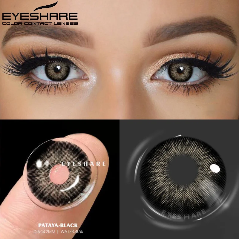 EYESHARE 1 Pair Color Contact Lenses For Eyes Pattaya Natural Yearly Use Lenses Blue Multicolored Contact Lens Beauty Pupils