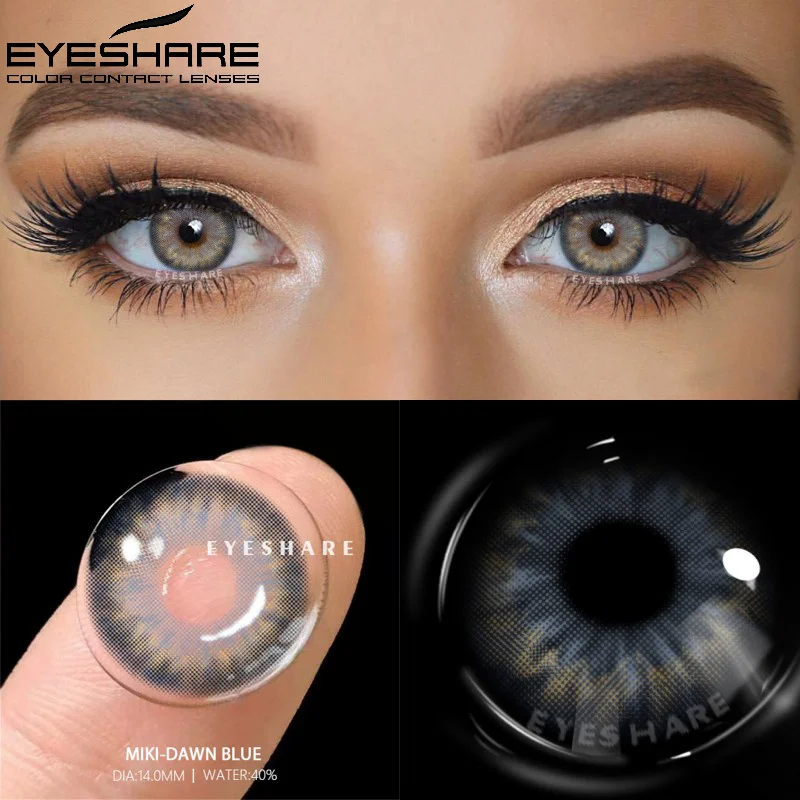 EYESHARE 1 Pair Color Contact Lenses For Eyes Pattaya Natural Yearly Use Lenses Blue Multicolored Contact Lens Beauty Pupils