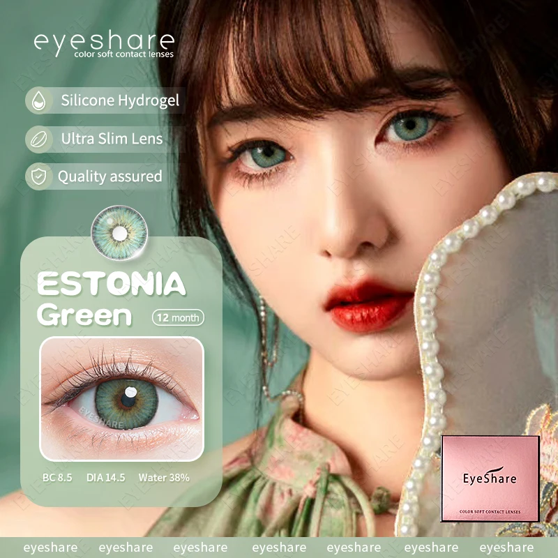 EYESHARE 1 Pair Color Contact Lenses For Eyes Pattaya Natural Yearly Use Lenses Blue Multicolored Contact Lens Beauty Pupils