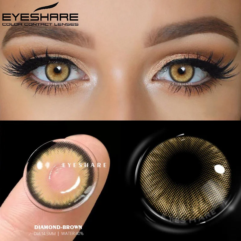EYESHARE 1 Pair Color Contact Lenses For Eyes Pattaya Natural Yearly Use Lenses Blue Multicolored Contact Lens Beauty Pupils
