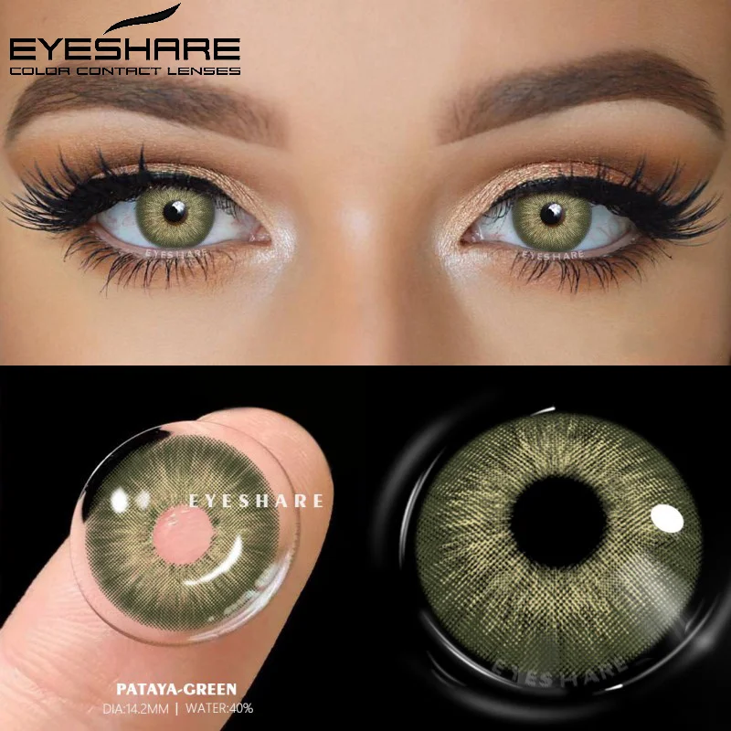 EYESHARE 1 Pair Color Contact Lenses For Eyes Pattaya Natural Yearly Use Lenses Blue Multicolored Contact Lens Beauty Pupils