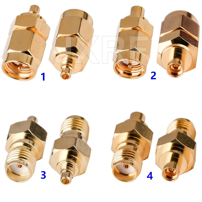 JXRF SMA BNC UHF To SMA SMB MCX MMCX BNC TNC UHF N F Type SO239 PL259 RF Coaxial Coax Adapter Connector Combination 4 Piece