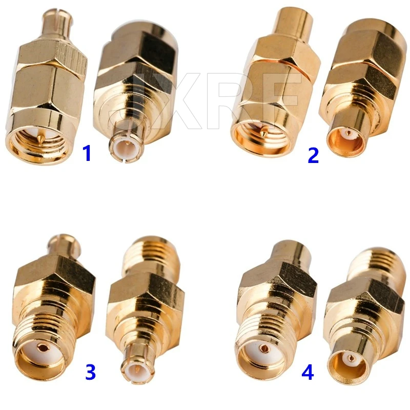 JXRF SMA BNC UHF To SMA SMB MCX MMCX BNC TNC UHF N F Type SO239 PL259 RF Coaxial Coax Adapter Connector Combination 4 Piece