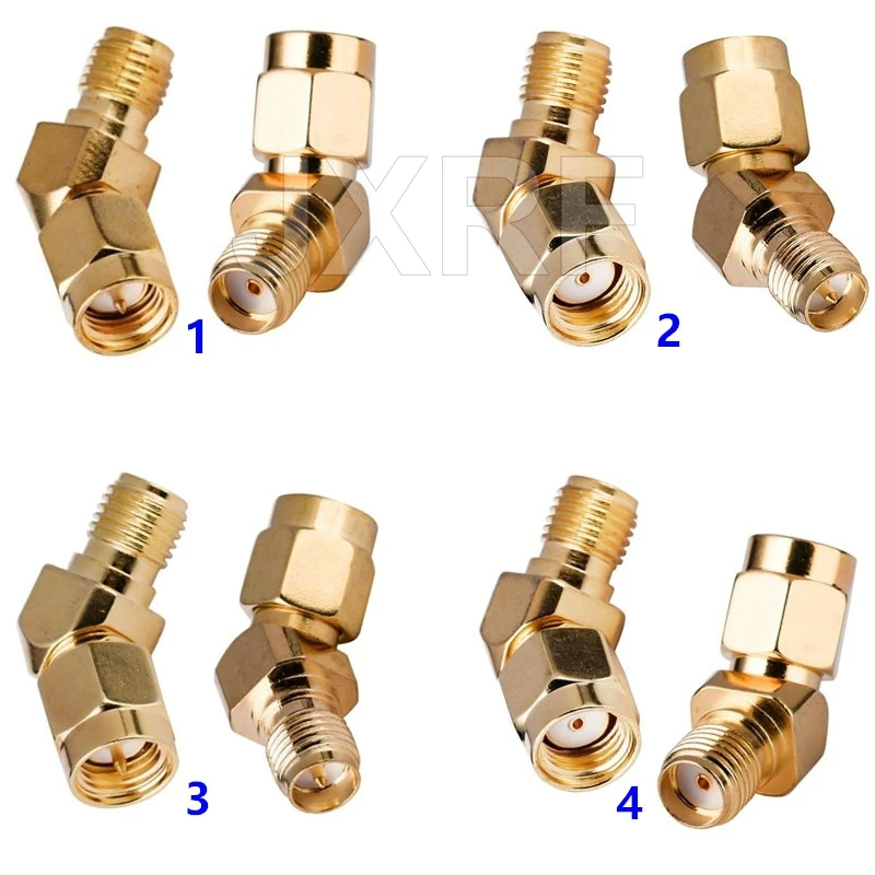 JXRF SMA BNC UHF To SMA SMB MCX MMCX BNC TNC UHF N F Type SO239 PL259 RF Coaxial Coax Adapter Connector Combination 4 Piece