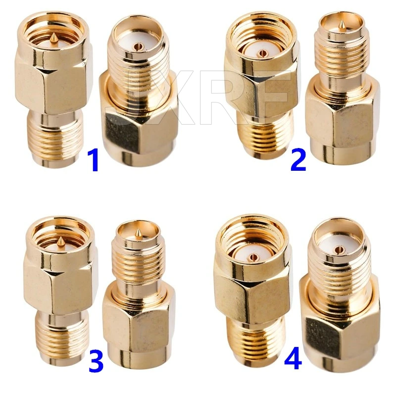 JXRF SMA BNC UHF To SMA SMB MCX MMCX BNC TNC UHF N F Type SO239 PL259 RF Coaxial Coax Adapter Connector Combination 4 Piece