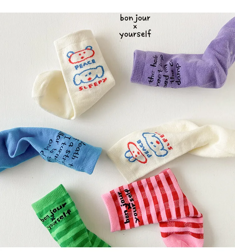 Spring Socks Kids Striped Socks Girls Boys 2026 Newest Fashion Cotton Socks For Children Little Baby SOCK