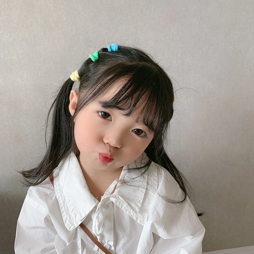 50Pcs Girls Nylon Rubber Bands Elastic Hair Bands Hair Accessories Children Ponytail Holder Headband Kids Ornaments Gift
