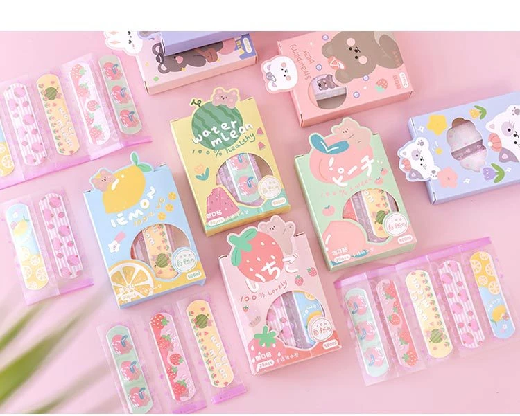 20Pcs Cute Cartoon Waterproof Breathable Adhesive Bandages First Aid Bandaids Emergency Kit Wound Plaster for Kids